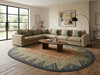 Load image into Gallery viewer, 8 x 10 Oval Handmade Sisal Green Rug Imported India #F-3292