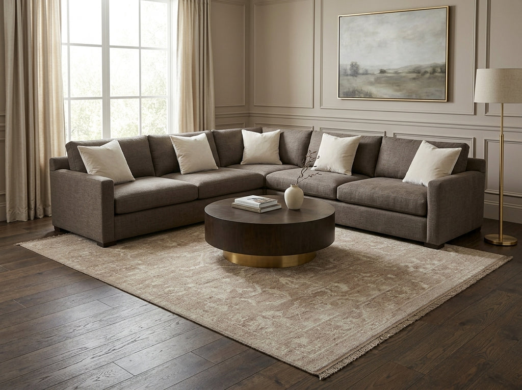 8.5 x 10 Handmade Contemporary Rug Natural Beige Color #F-3293