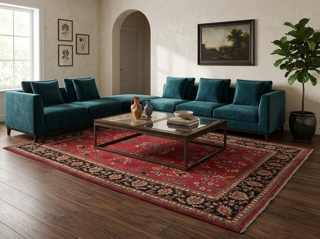 9 x 12 New Handmade Sarouk Rug #F-3347