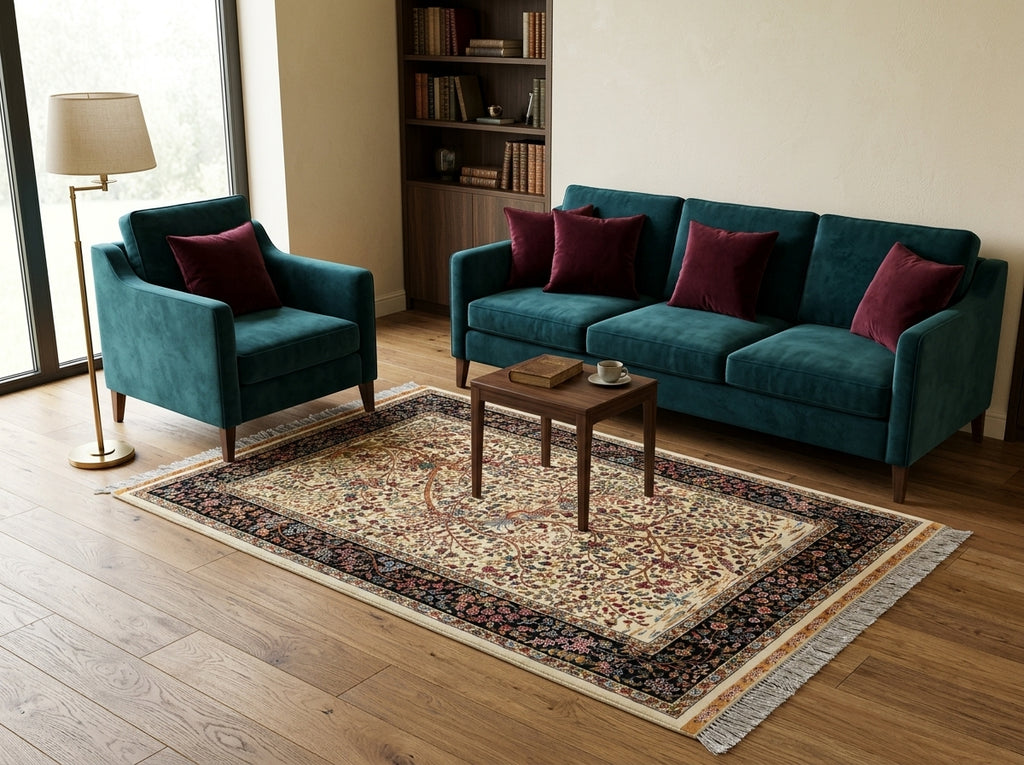 3.4 x 5.4 Tree Of Life Silk Rug #56386