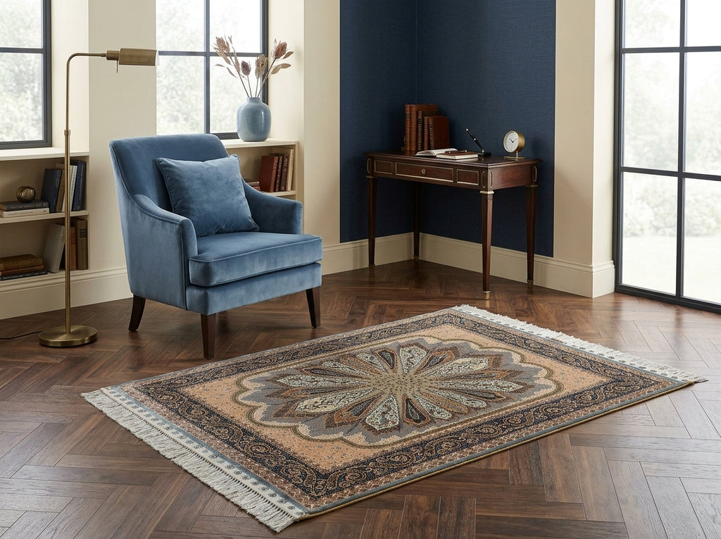 3 x 4.6 Silk Rug Handmade #60231