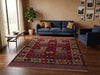 Load image into Gallery viewer, 4.4 x 6 Handmade Art and Craft Pictorial Animal Motif Afghan Wool Rug #F-3231