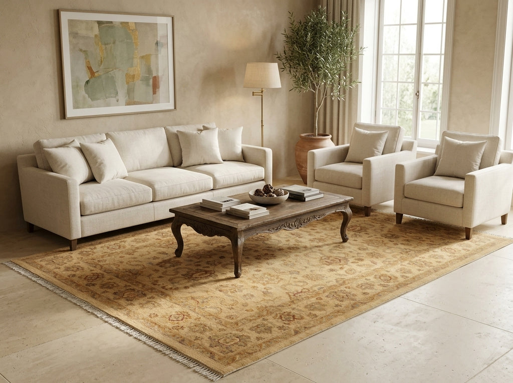 6.7 x 10 Neutral Chobi Peshawar Rug 20551