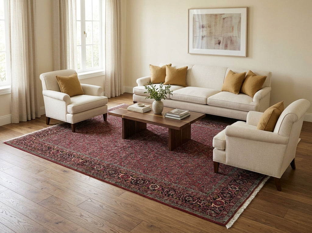 7' x 10' High End Persian Bijar Herati All Over Rug - view 2