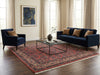 Load image into Gallery viewer, 7 x 7.6 Dark Salmon Fine Persian Sarouk square Rug - view 2