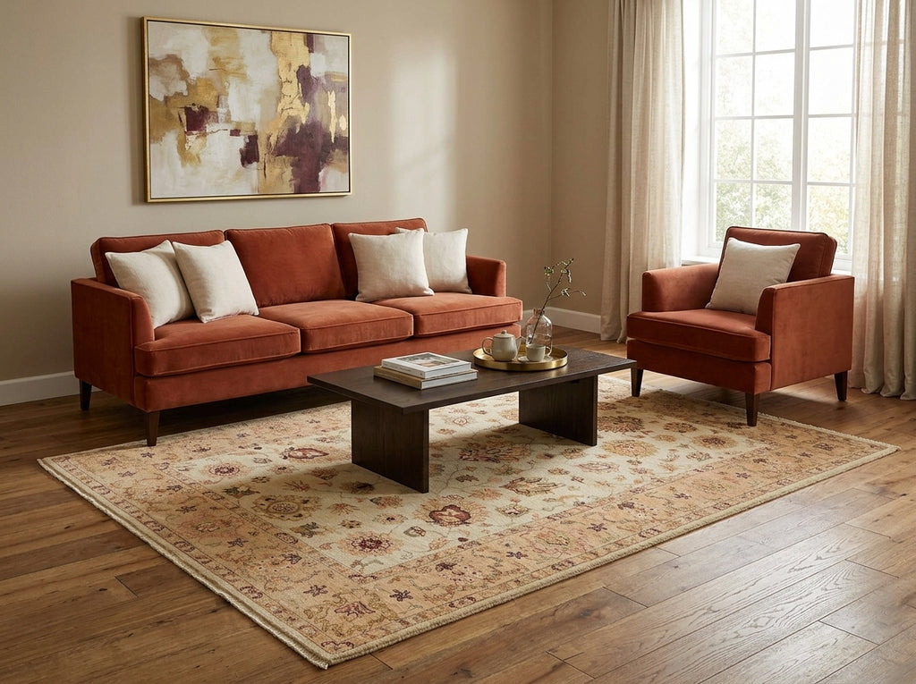 5.7 x 8 Beige Vegetable Dyed Chobi Rug 73658