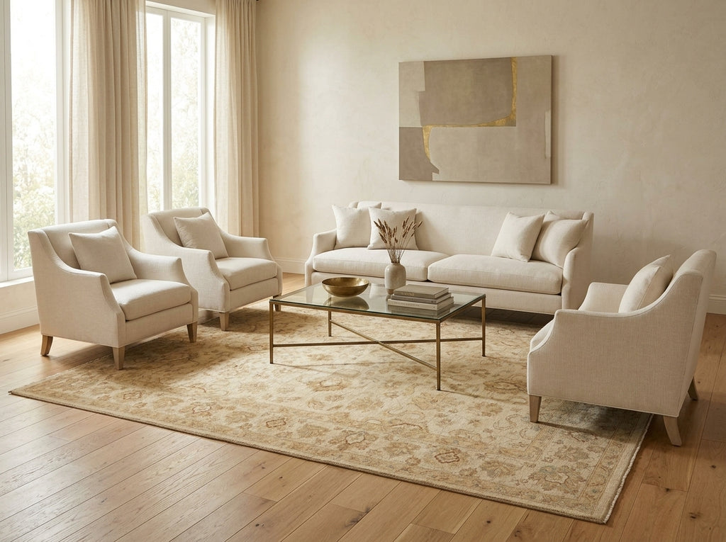 6.4 x 9.9 Beige Zigler Chobi Peshawar Rug 20262