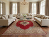 Load image into Gallery viewer, 10 x 14 Red White Ivory Rug 17526