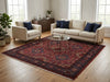Load image into Gallery viewer, 6.8 x 6.8 Red Fine Persian Lilihan Sarouk Rug 72382