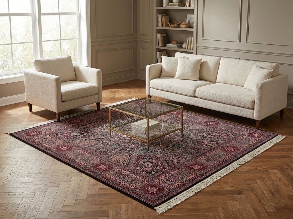7 x 7 Black Minnici DOM Design SQUARE Rug 16013