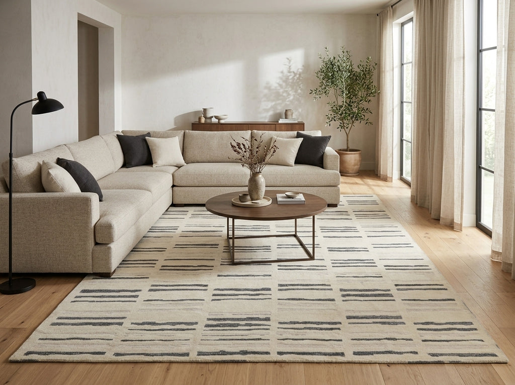 8.5 x 11.3 New Handmade Contemporary Rug Natural Wool Brand Carpet #F-3313