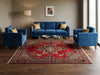Load image into Gallery viewer, 5.3 x 6.9 Red Semi Antique Persian Sarouk Rug #B-73943