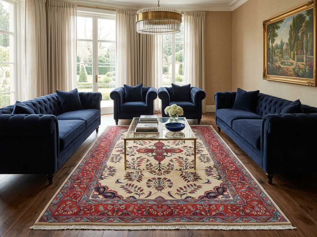 7 x 10.4 Quality Persian Tribal Sarouk Rug - view 2