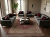 Load image into Gallery viewer, 6.9 x 10 Ruby Red Wool &amp; Silk Tabriz Mahi Rug - view 2