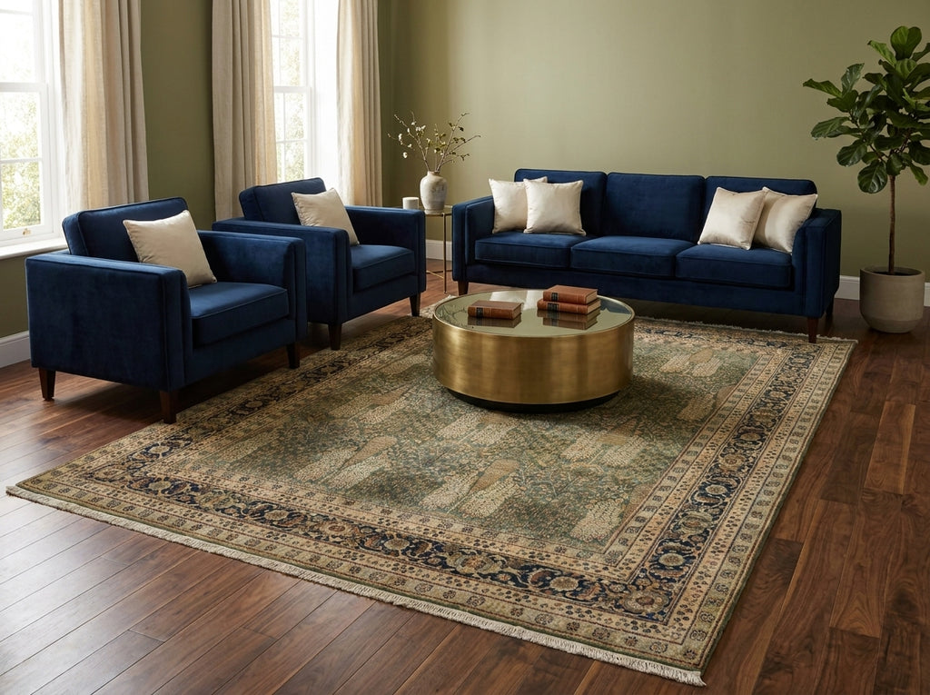 8 x 10 Green Ziglar new Rug - view 2