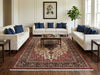 Load image into Gallery viewer, 6.8 x 10 Cream And Red Persian Kashan Rug - view 2