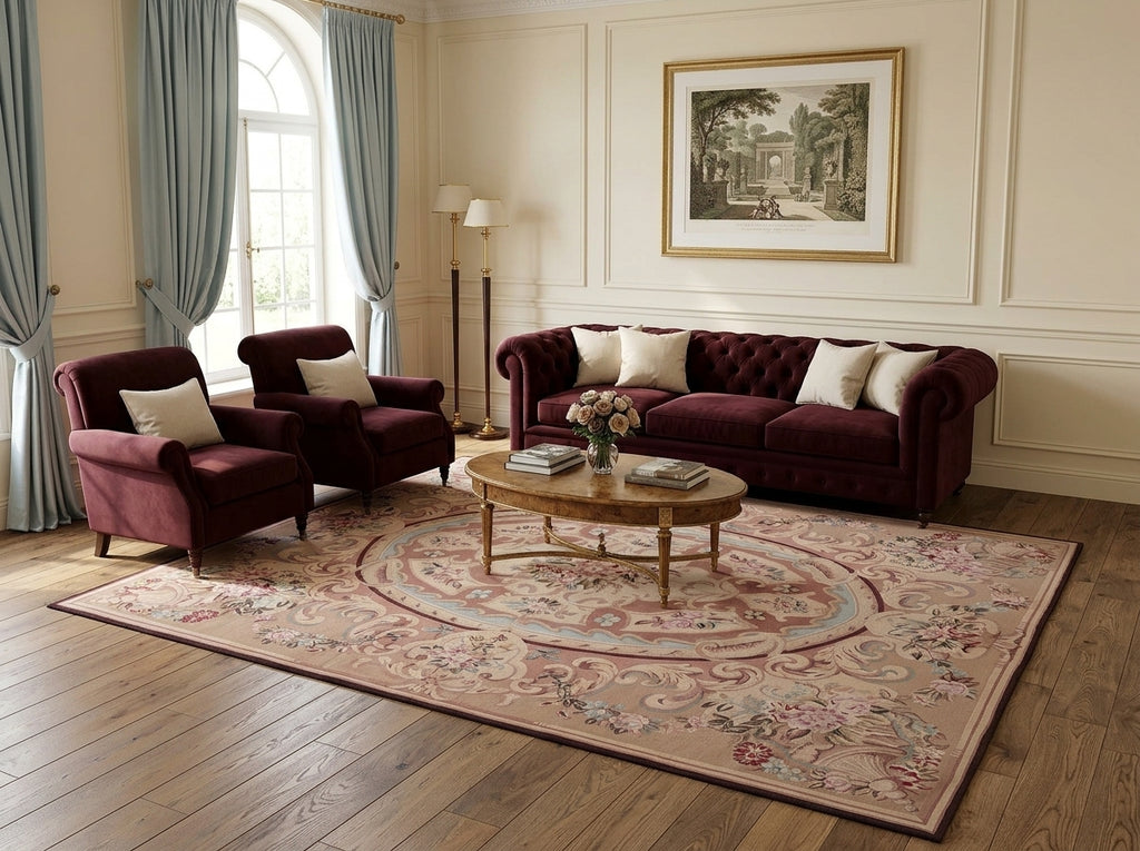 9 x 12 Aubusson Savanerrie Flat Weave Rug 20809