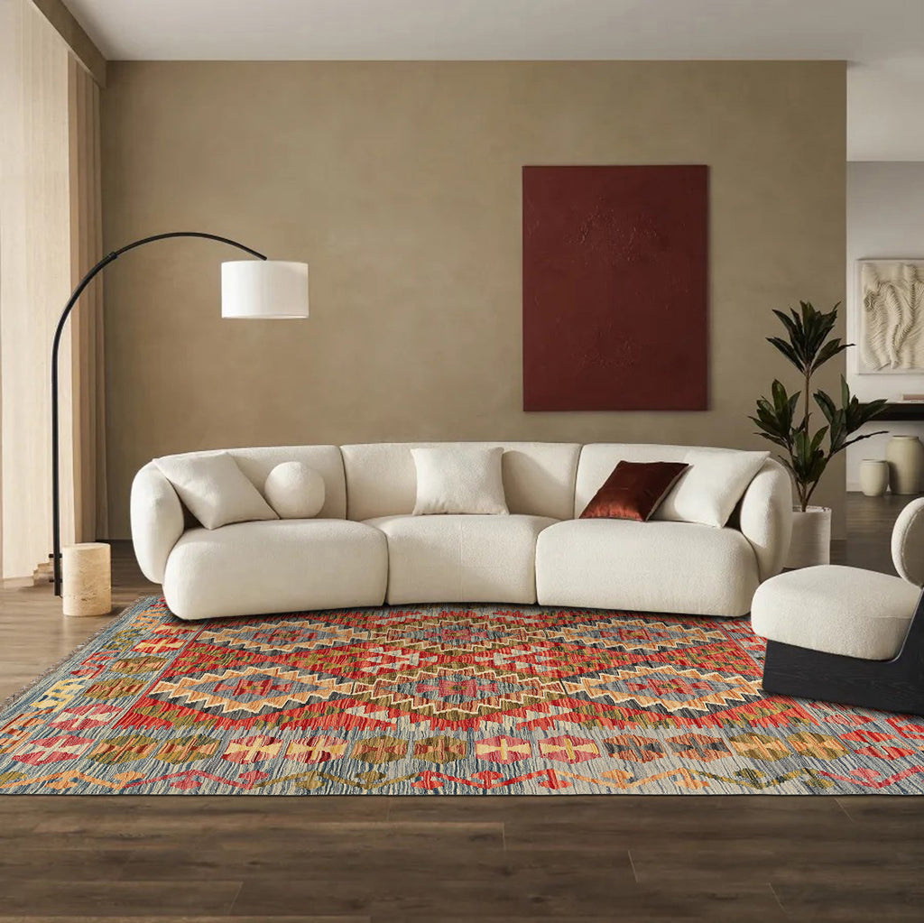 4.6 x 5.9 Vegetable Kilim Handmade Rug #P1026