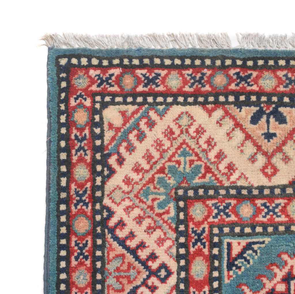 2.7 x 18.8 LONG RUNNER Handmade Kazak Wool Rug #P1104