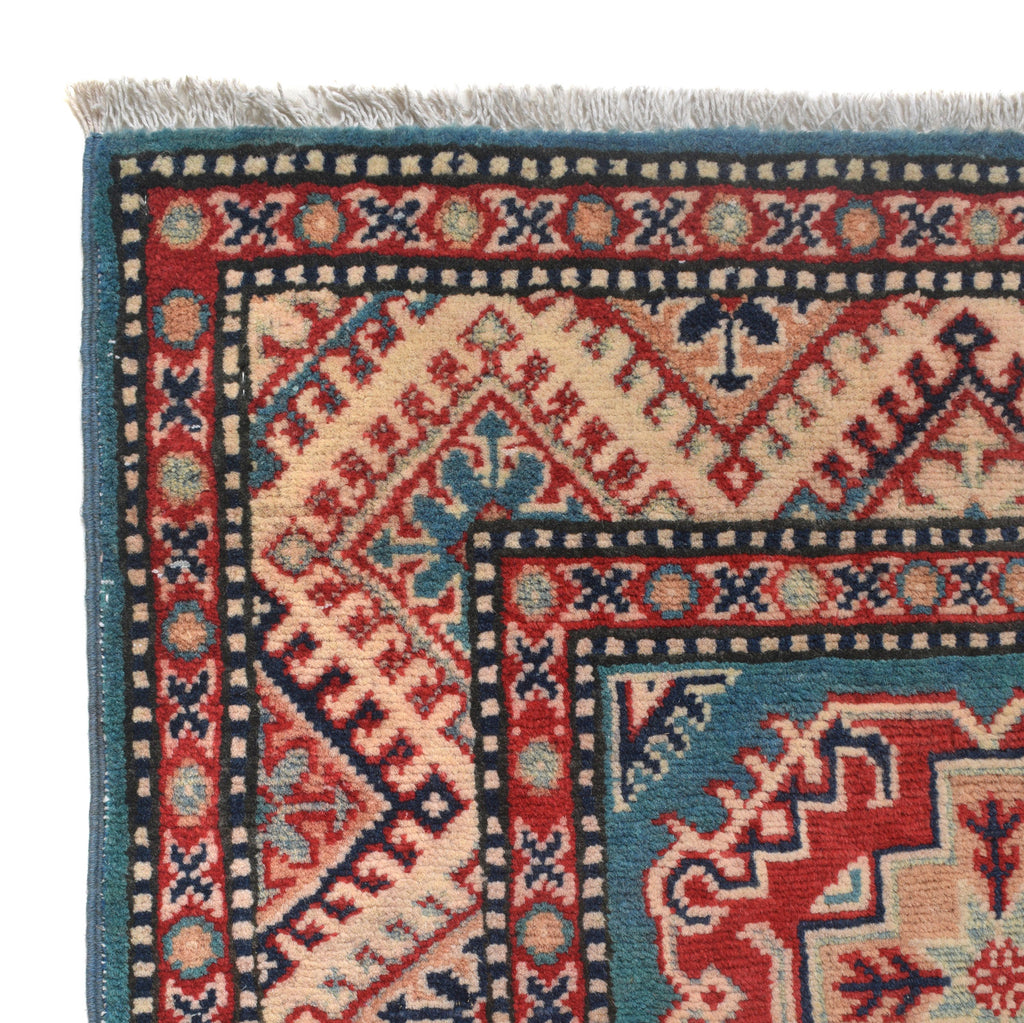 2.7 x 18.8 Handmade Wool Genuine Kazak Rug #P1105
