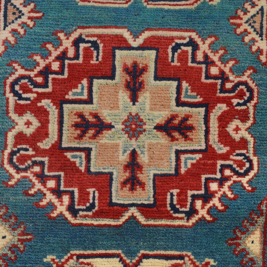 2.7 x 18.8 Handmade Wool Genuine Kazak Rug #P1105