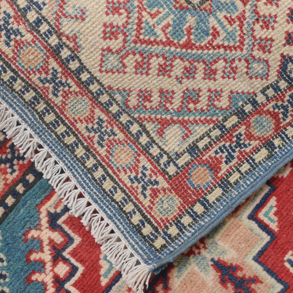 2.7 x 18.8 Handmade Wool Genuine Kazak Rug #P1105