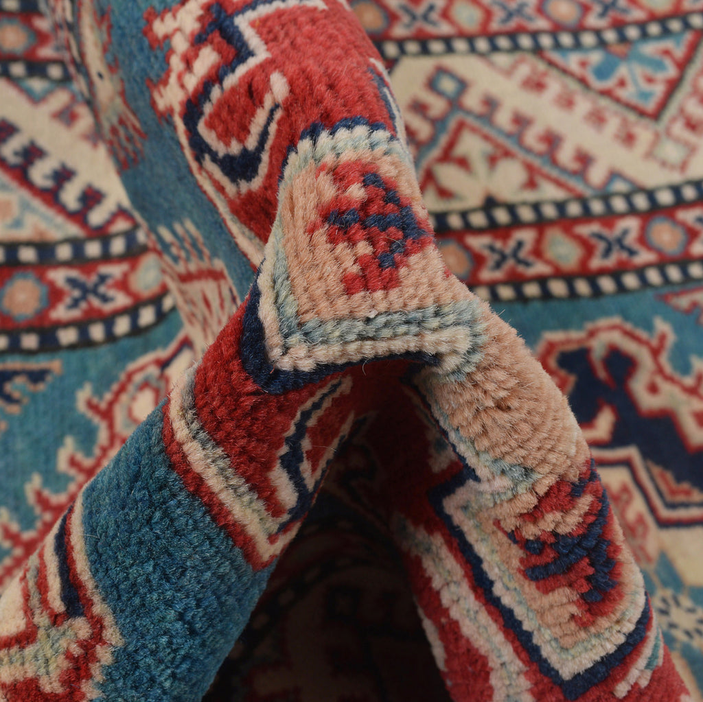 2.7 x 18.8 Handmade Wool Genuine Kazak Rug #P1105