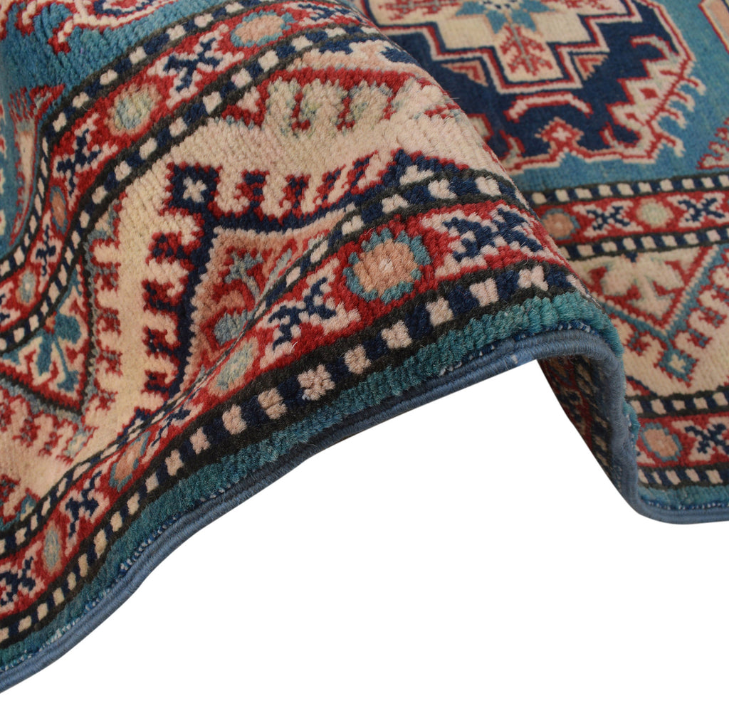 2.7 x 18.8 Handmade Wool Genuine Kazak Rug #P1105