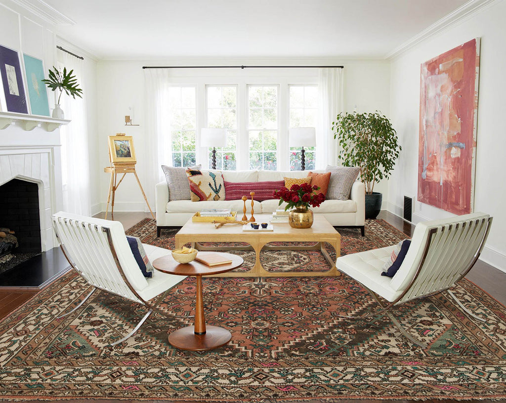 7 x 10 Vintage Persian Hamadan Rug #P-1195