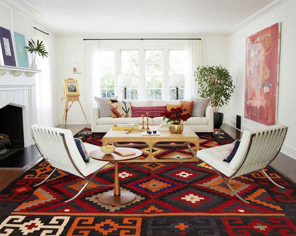 4.7 x 7.7 Afghan Ghkamour Wool Kilim Rug #P1220