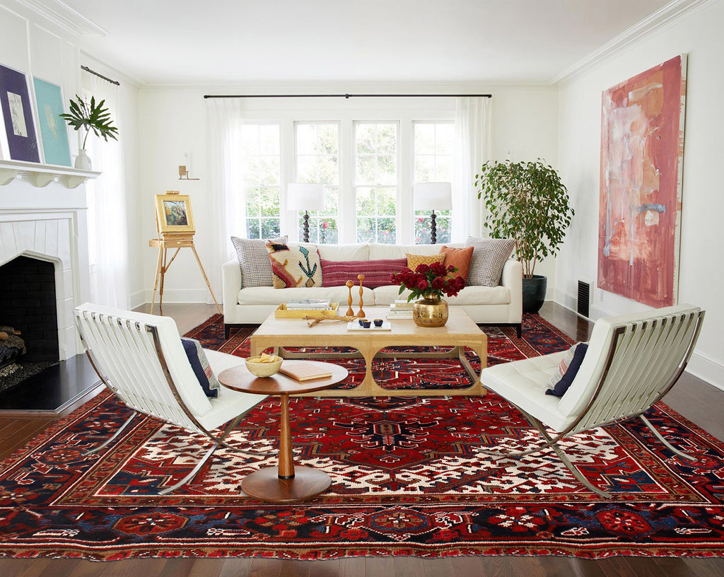 6.10 x 10.0 Persian Heriz Rug Iran Ethnic carpet #P1229