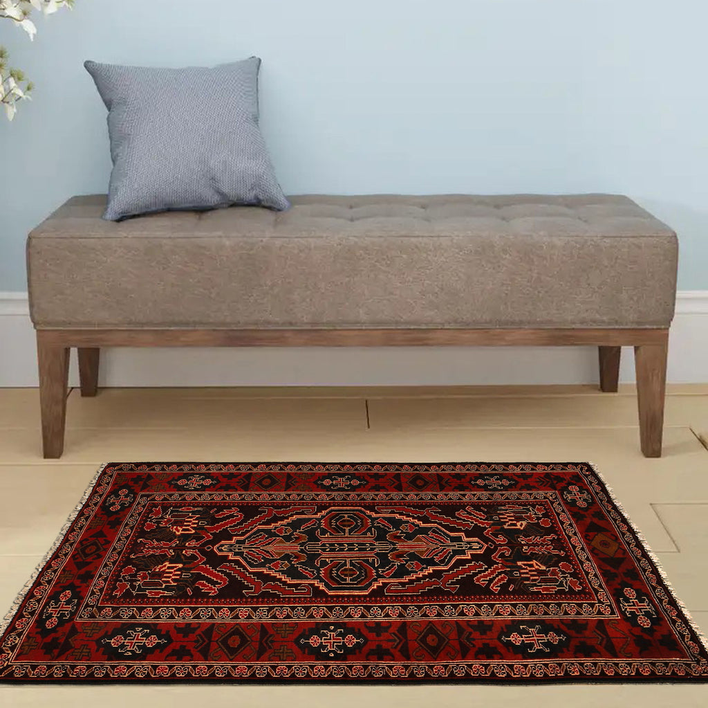 3.1 x 5.0 Tribal Baluch Handmade Afghanistan #P1274