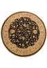 Load image into Gallery viewer, 8.0 x 8.0 ROUND Quality Wool Handmade Rug BLACK  #PIX-14311