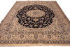 Load image into Gallery viewer, 8 x 11.4 Authentic Persian 9 La Nain Rug  Wool and Silk Blue #PIX-14346