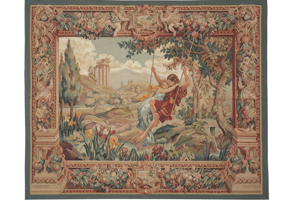 6 x 7.5 PICTORIAL TAPETRSY Hanging Rug ROMANTIC
