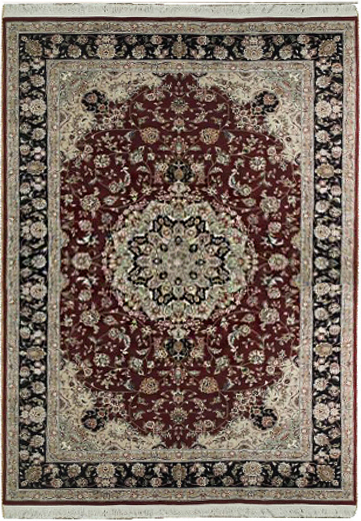 5.11 x 9 Quality Handmade Wool and Silk Rug ELEGANT #PIX-15506