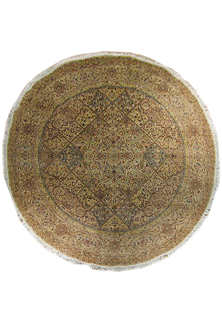 9 x 9 ROUND Handmade Wool Quality Rug Jaipour India GREEN  #PIX-15556