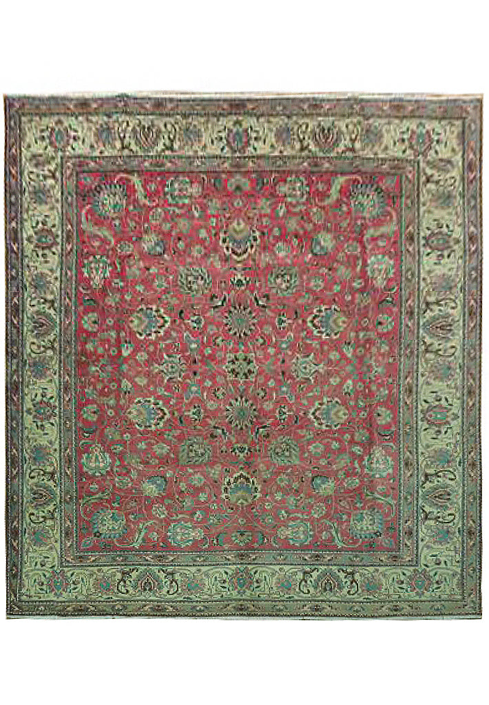 9.3 x 10.4 SQUARISH Persian Tabriz Rug #PIX-16627