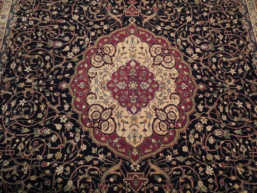 7.10 x 10 High Quality Wool and Silk Rug DENSE FINE WEAVE #PIX-18556