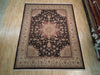 Load image into Gallery viewer, 7.9 x 9.9 Tabriz Wool &amp; Silk Fine Quality Rug BLACK #PIX-18622