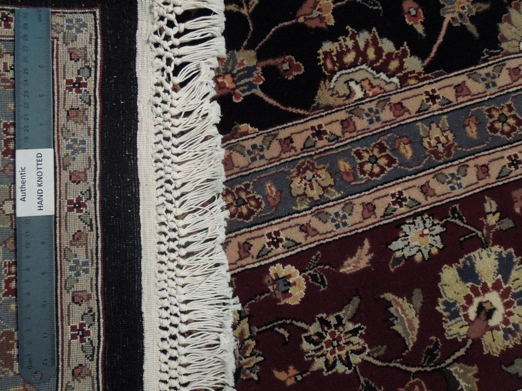 7.11 x 9.11 High End Wool & Silk Rug BLACK #PIX-18625