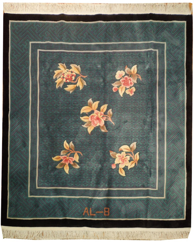 7.10 x 8.8 Signed (AL-B) Square Rug #PIX-20066
