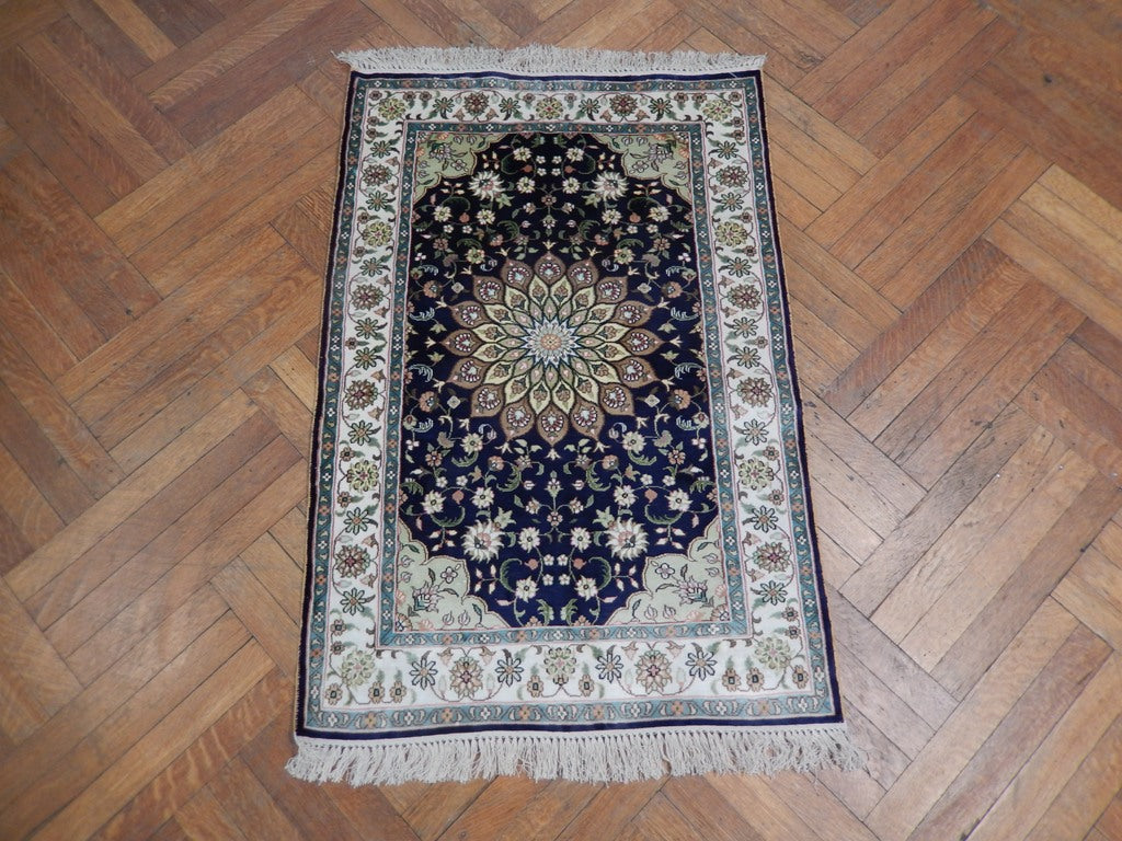 2.4 x 4 Fine Silk Handmade Rug #PIX-22596