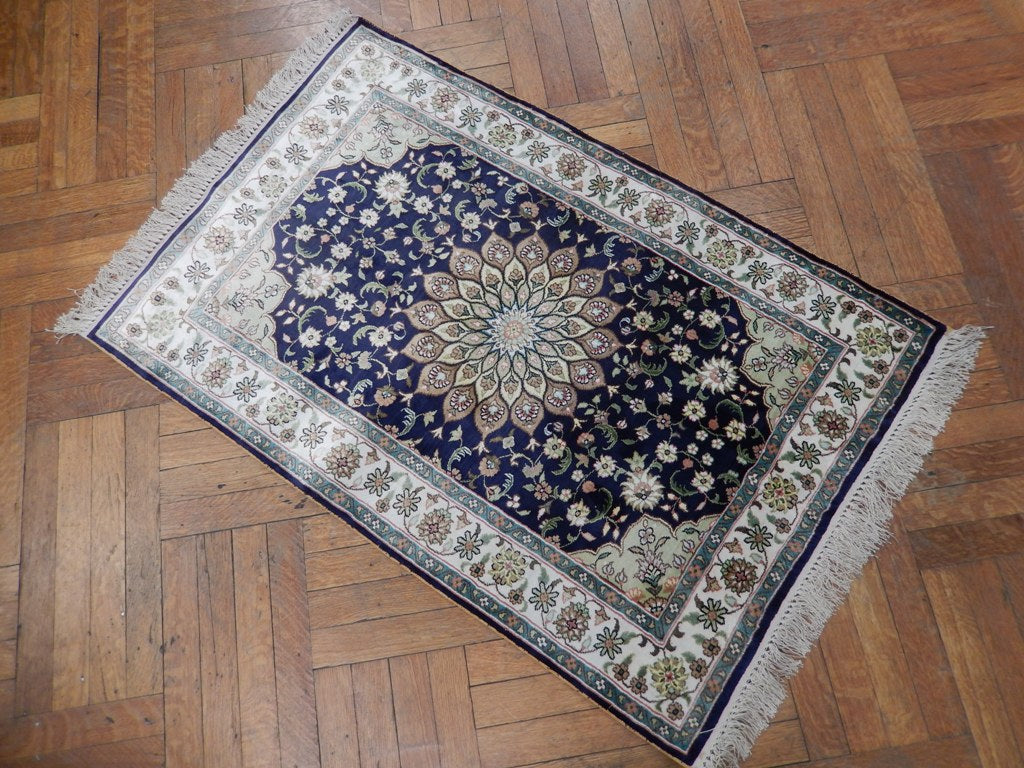 2.4 x 4 Fine Silk Handmade Rug #PIX-22596