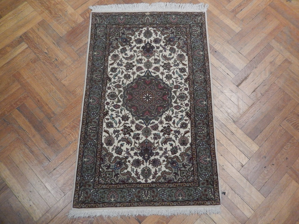 3 x 5 Finer Persian Tabriz Rug Wool and Silk 400 KPSI  #PIX-22782