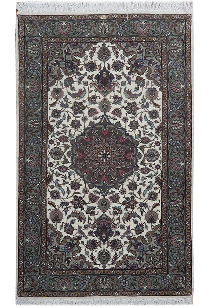 3 x 5 Finer Persian Tabriz Rug Wool and Silk 400 KPSI  #PIX-22782