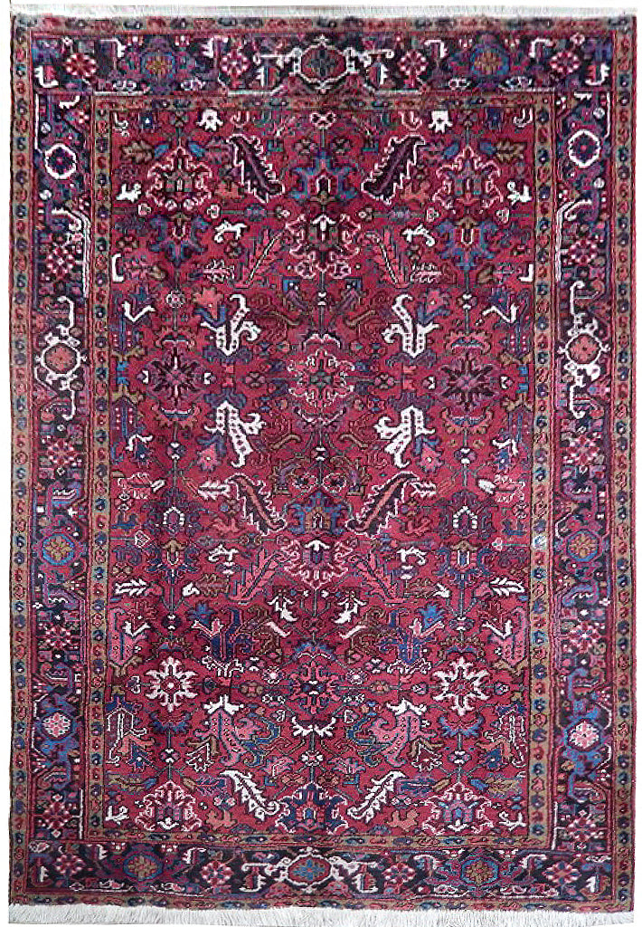 6.7 x 9.3 Semi-Antique Persian Heriz All Over pattern #PIX-22799