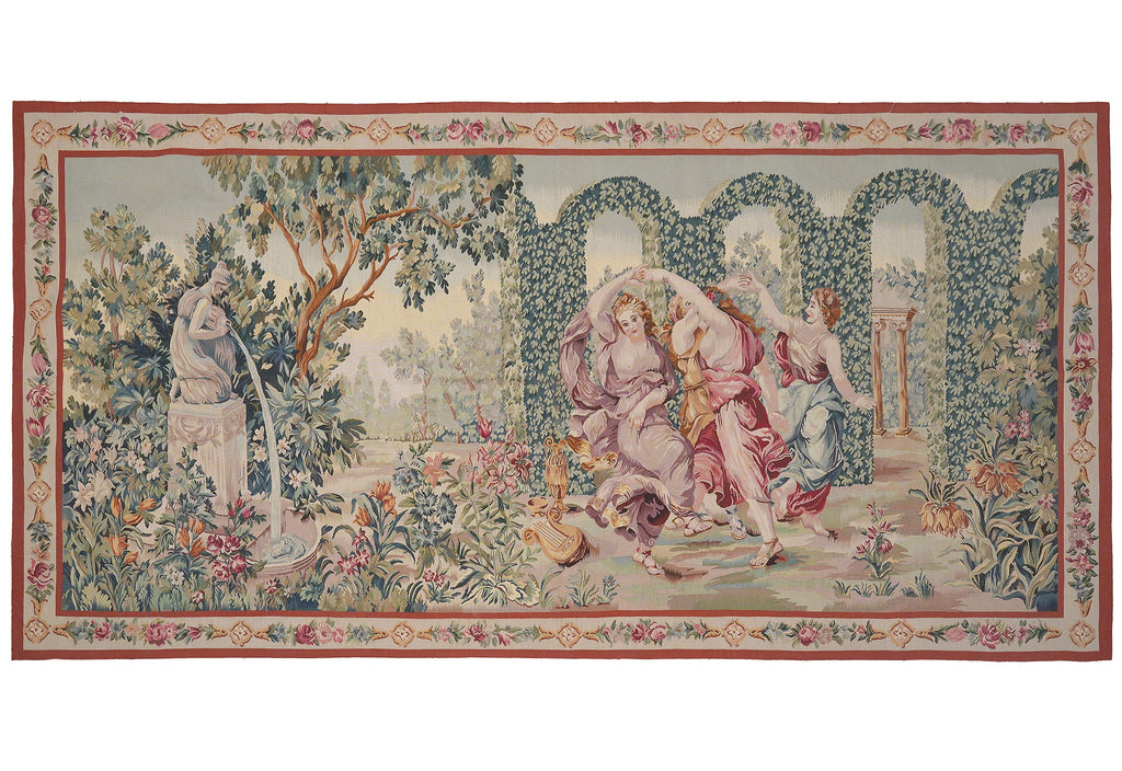 6 x 11.6 Tapestry Handmade Wool and Silk Pictorial Hanging Area Rug