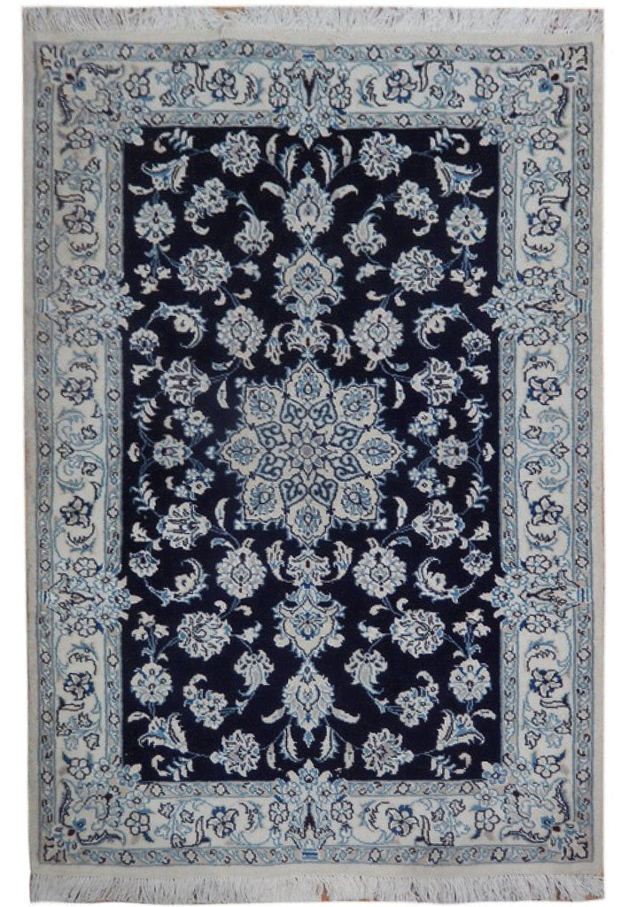2.5 x 3.8 Persian Nain Wool and Silk Rug