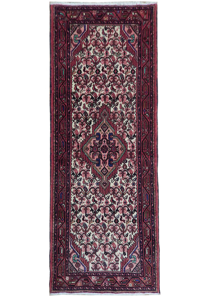 2.7 x 6.2 Ivory Tribal Hamadan Runner 23485